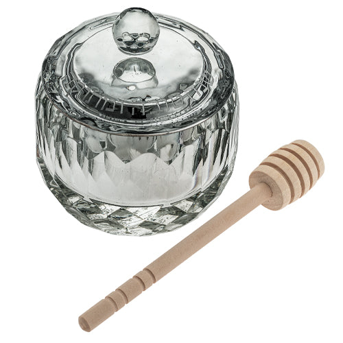 Elegant Crystal Honey Dish